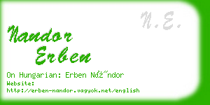 nandor erben business card